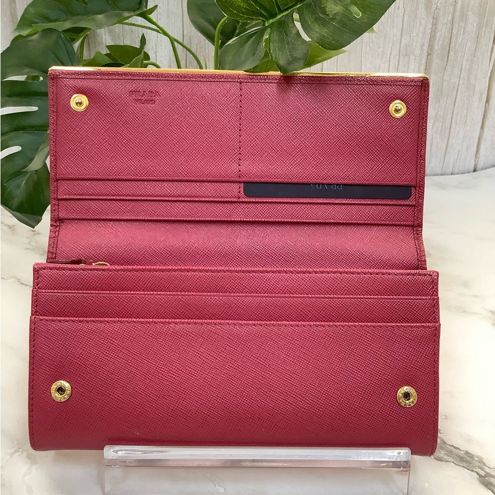 GUC Prada Saffiano Leather Long Wallet - Picture 6 of 8